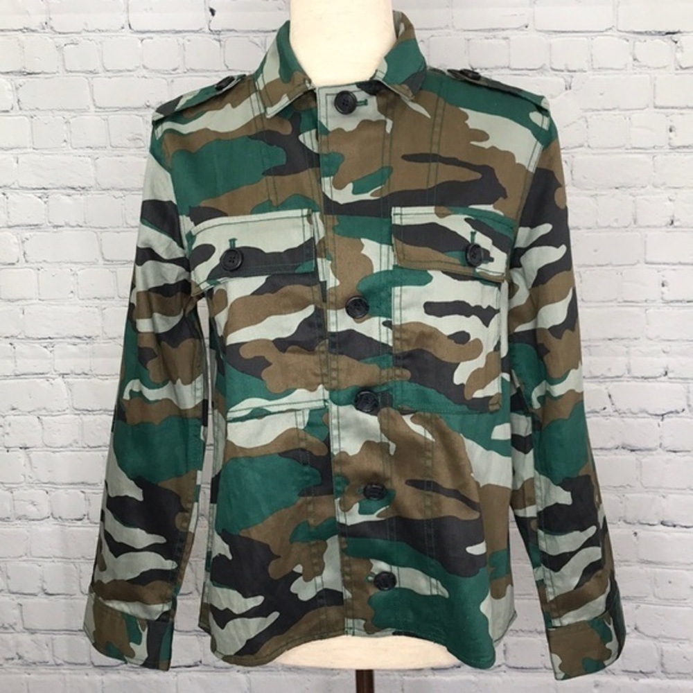 J. CREW Mercantile Camo Utility Shirt Jacket sz S - Picture 3 of 10
